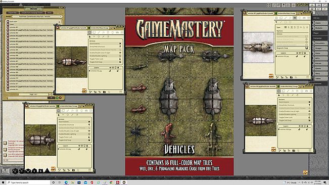 Fantasy Grounds - Pathfinder RPG - GameMastery Map Pack: Vehicles