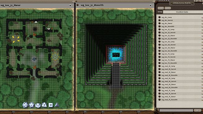 Fantasy Grounds - 0one's Colorprints #9: Woodland Glades (Map Pack)