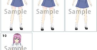 RPG Maker 3D Character Converter - Gee-kun-soft character 05 school uniform 2