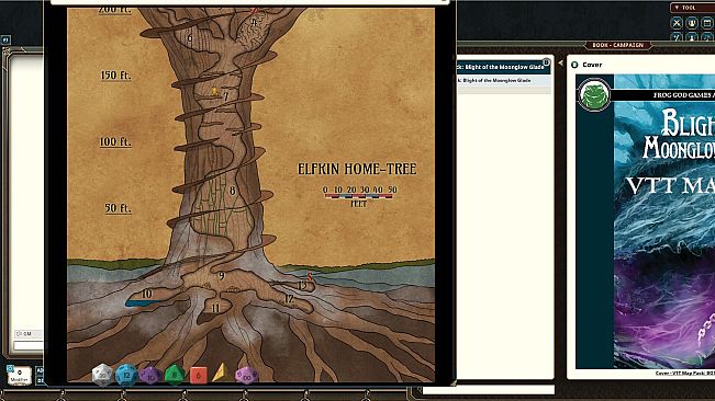 Fantasy Grounds - VTT Map Pack: Blight of the Moonglow Glade