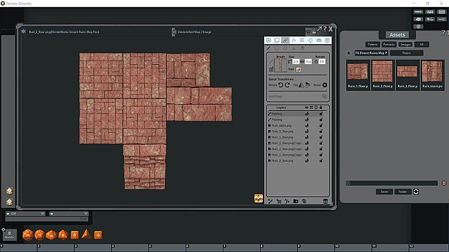 Fantasy Grounds - FG Desert Ruins Map Pack