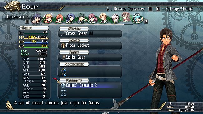 The Legend of Heroes: Trails of Cold Steel II - All Casual Clothes