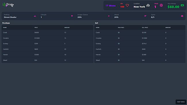 Drugz - 2D Drug Empire Simulator