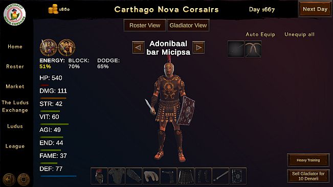 Ludus Magnatus: Gladiator Manager Simulator