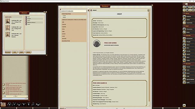 Fantasy Grounds - Lost Lore: Eminent Domains: Forces & Philosophies