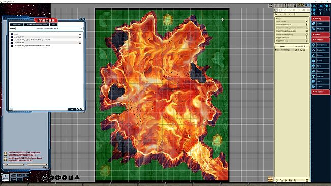 Fantasy Grounds - Starfinder RPG - FlipMat - Lava World