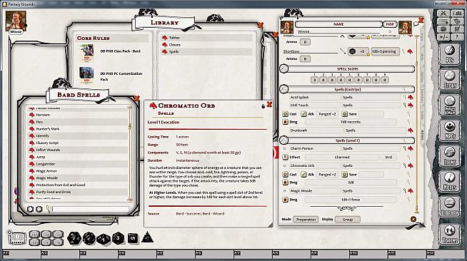 Fantasy Grounds - D&D Bard Class Pack