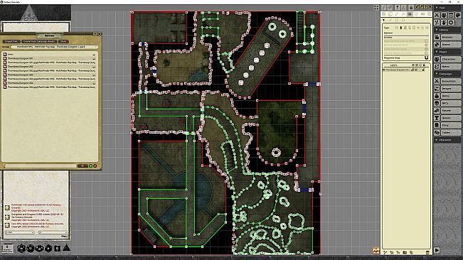 Fantasy Grounds - Pathfinder RPG - Pathfinder Flip-Mat - Thornkeep Dungeon 2-pack