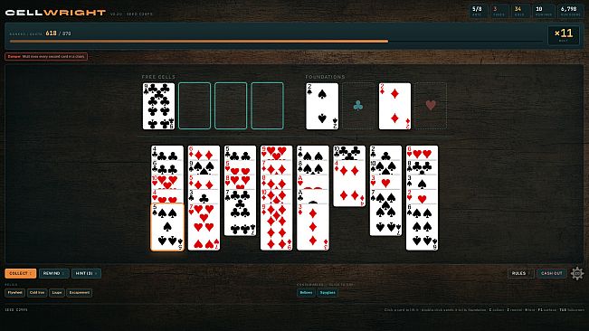 Cellwright - A FreeCell Roguelike
