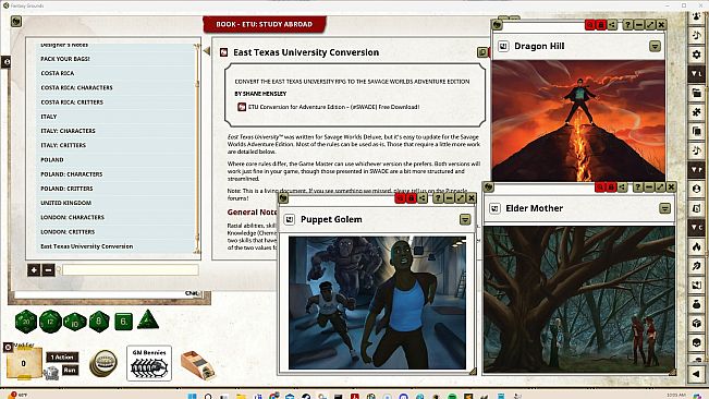 Fantasy Grounds - East Texas University: Study Abroad