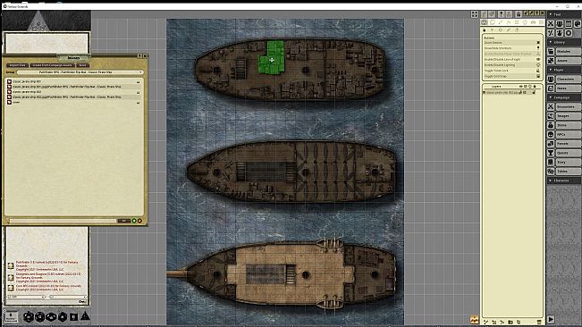 Fantasy Grounds - Pathfinder RPG - Pathfinder Flip-Map - Classic Pirate Ship