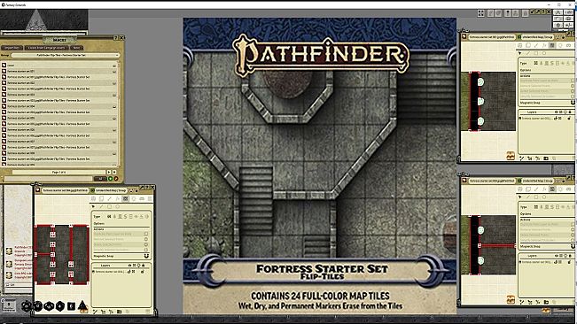 Fantasy Grounds - Pathfinder RPG - Flip-Tiles - Fortress Starter Set