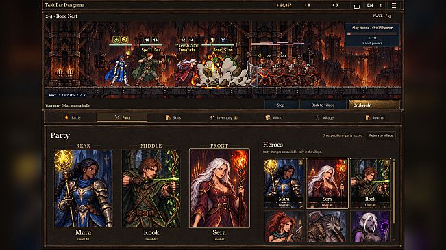 Task Bar Dungeons