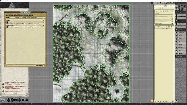 Fantasy Grounds - Pathfinder RPG - Pathfinder Flip-Mat - Winter Forest
