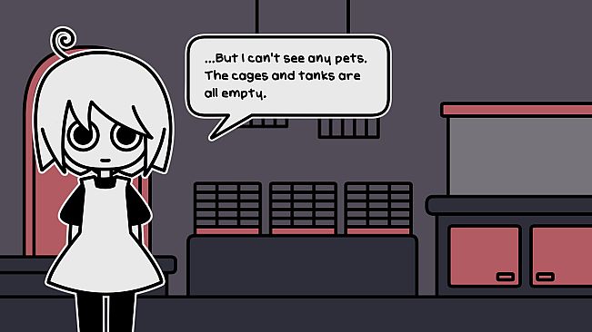 a pet shop after dark