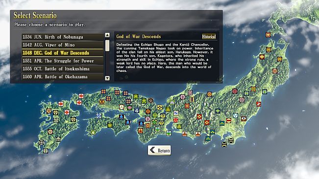 NOBUNAGA'S AMBITION: SoI - Scenario 2 "God of War Descends"