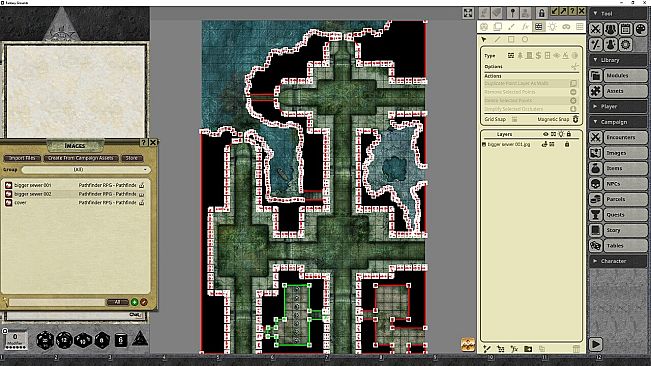 Fantasy Grounds - Pathfinder RPG - Pathfinder Flip-Mat - Bigger Sewer