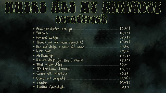 Where Are My Friends? - Soundtrack