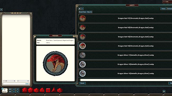 Fantasy Grounds - Portal Packs - Token Essentials: Magnificent Dragons
