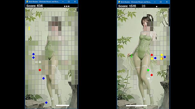 Brick Breaker: Eliminate Mosaic and Reveal Beauty 打砖块: 消除马赛克 揭开真面目