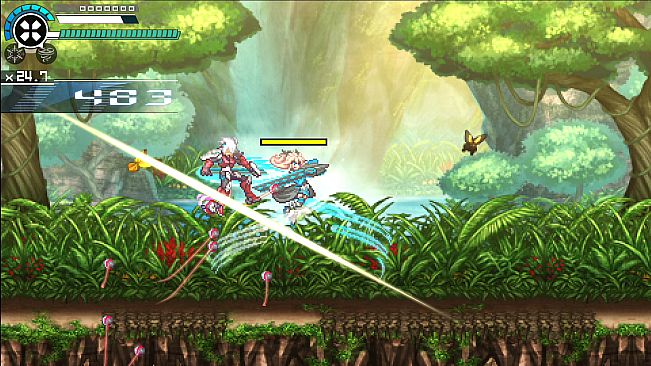 Gunvolt Chronicles: Luminous Avenger iX 2 - Special DLC boss "Kohaku Otori" from "COGEN: Sword of Rewind"