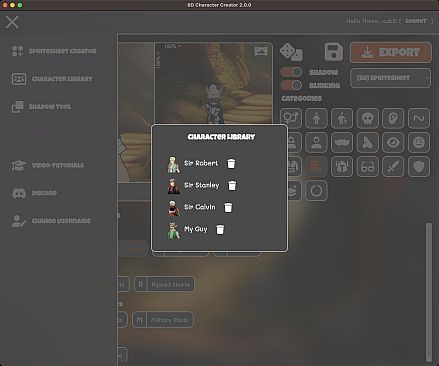 8D Character Creator