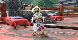 MONSTER HUNTER RISE - "F Floral Yukata" Palico layered armor piece