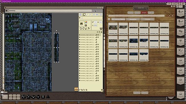 Fantasy Grounds - Black Scrolls Cemetery (Map Tile Pack)