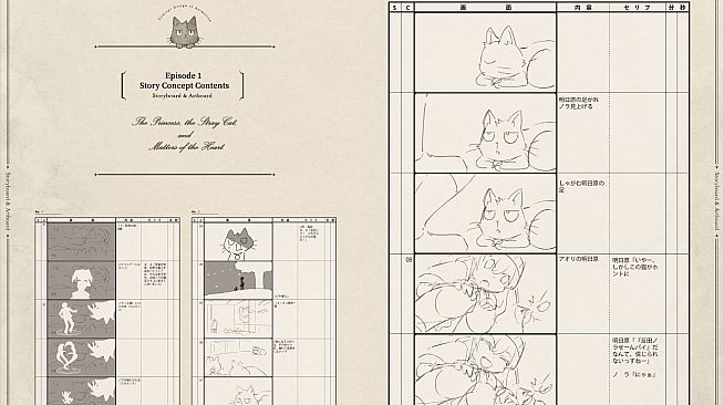 Concept Design of  anime - The Princess, the Stray Cat, and Matters of the Heart