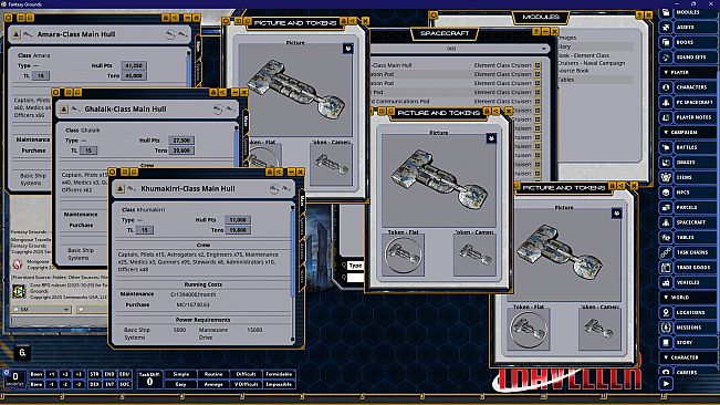 Fantasy Grounds - Traveller - Element Class Cruisers: Shipbuilder's Blueprints