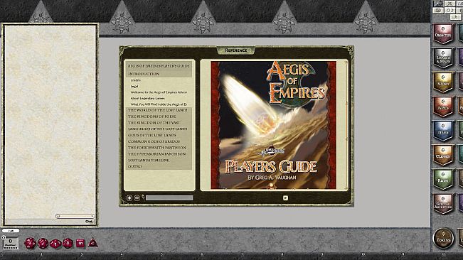 Fantasy Grounds - Aegis of Empires Player's Guide