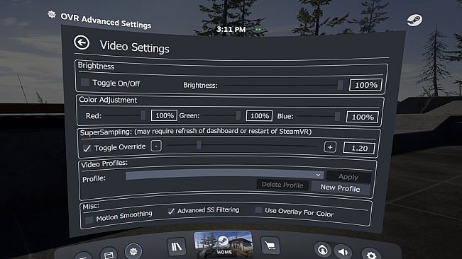OVR Advanced Settings