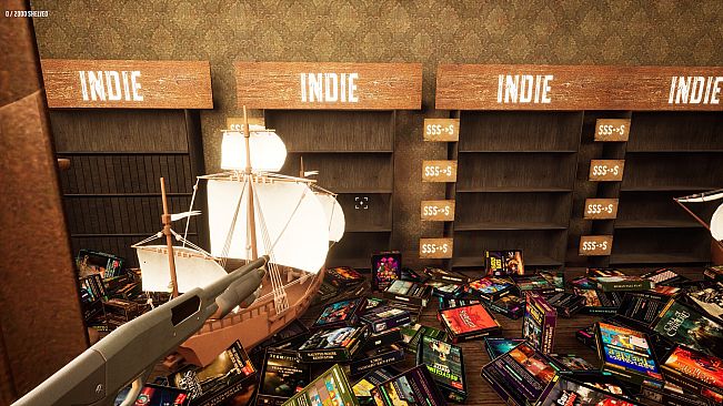 Game Shelver 99: I must organize my Steam Library and defend it against pirates with a shotgun