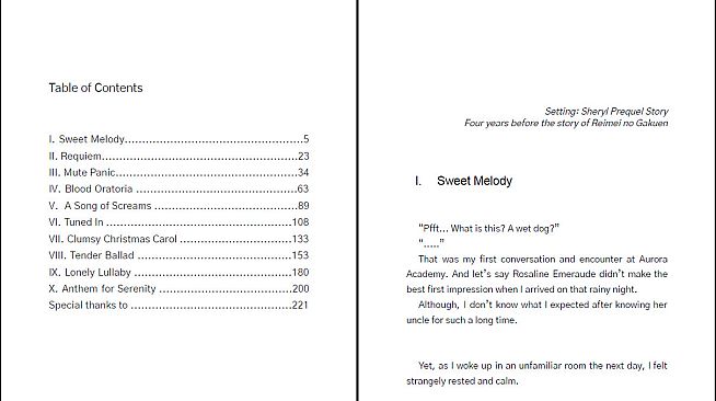 Reimei no Gakuen - Light Novel