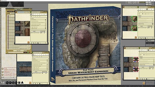 Fantasy Grounds - Pathfinder RPG - Flip-Tiles - Urban Waterfront Expansion