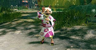 MONSTER HUNTER RISE - "F Floral Yukata" Palico layered armor piece