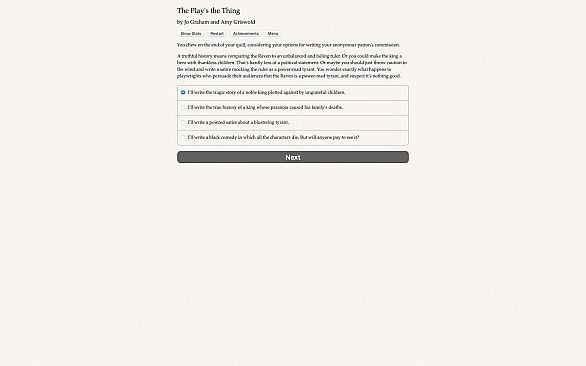 The Play's the Thing