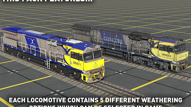 Trainz 2022 DLC - C44aci Locomotive - Xstrata/Glencore Pack