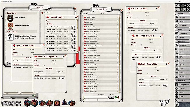Fantasy Grounds - D&D Player's Handbook - Syrinscape Sound Link Pack