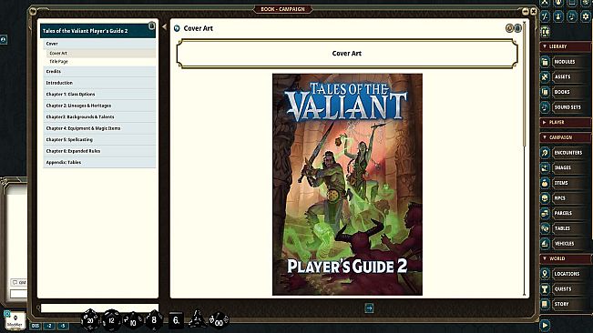 Fantasy Grounds - Tales of the Valiant: Player's Guide 2