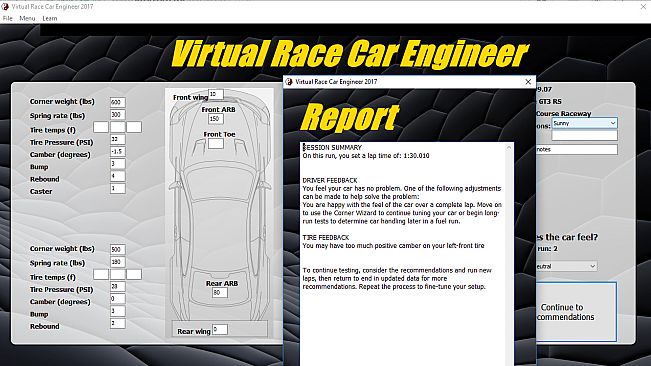Virtual Race Car Engineer 2016