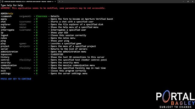 Portal BAGLEY - Aperture Remote Terminal