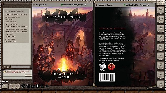Fantasy Grounds - Game Master's Toolbox: Ultimate NPCs: Warfare 5th Edition