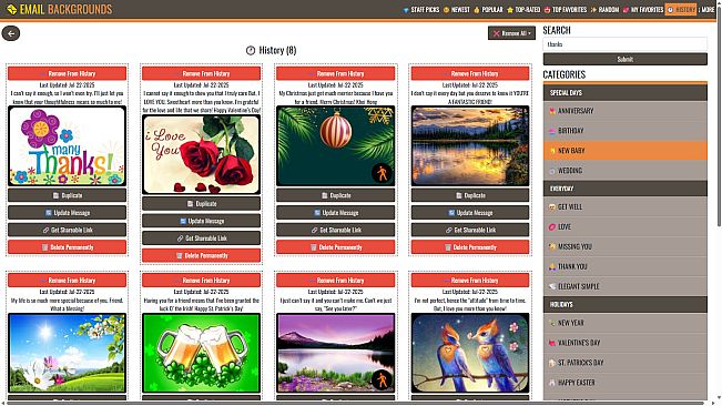 Email Backgrounds & Stationery