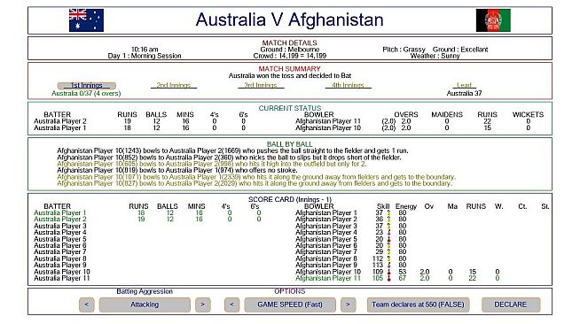 Test Cricket Manager