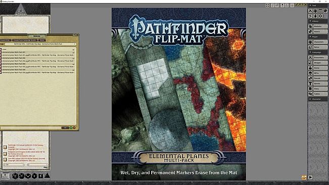 Fantasy Grounds - Pathfinder RPG - Pathfinder Flip-Mat - Elemental Planes Multi-Pack