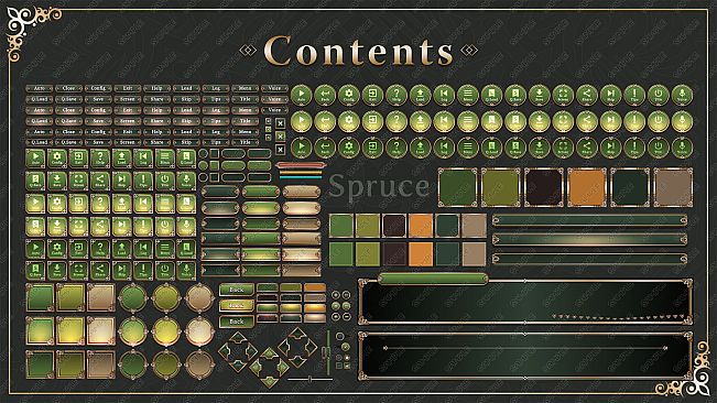 Tyrano Builder - Visual Novel GUI Pack #4 Color-Spruce [kopanda UI]