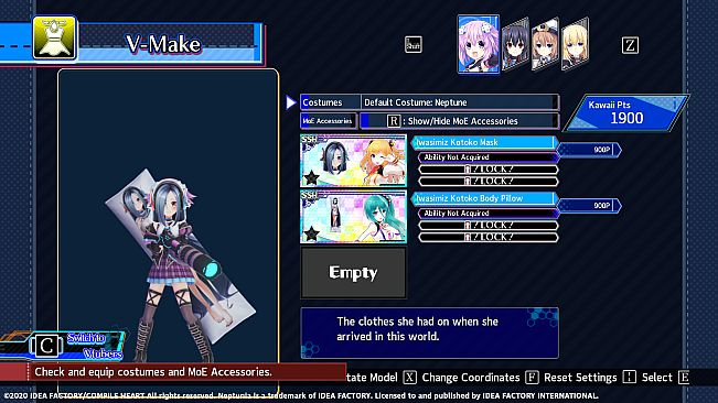 Neptunia Virtual Stars - Iwasimiz Kotoko Pack