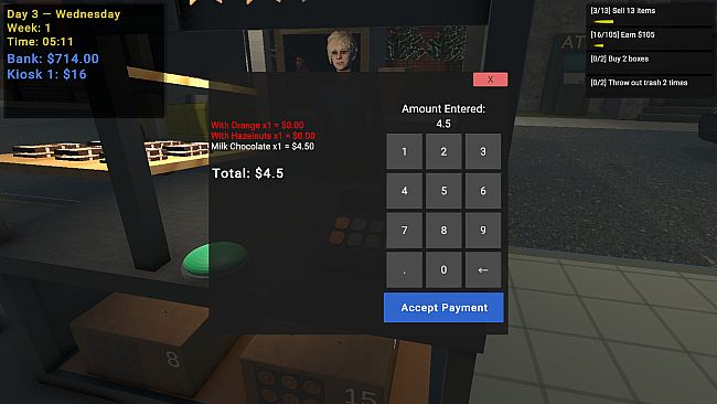 Choco Kiosk Simulator