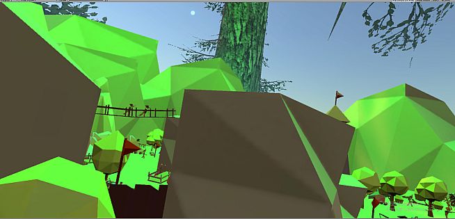 VR Wonderland: mini civilizations in a forest